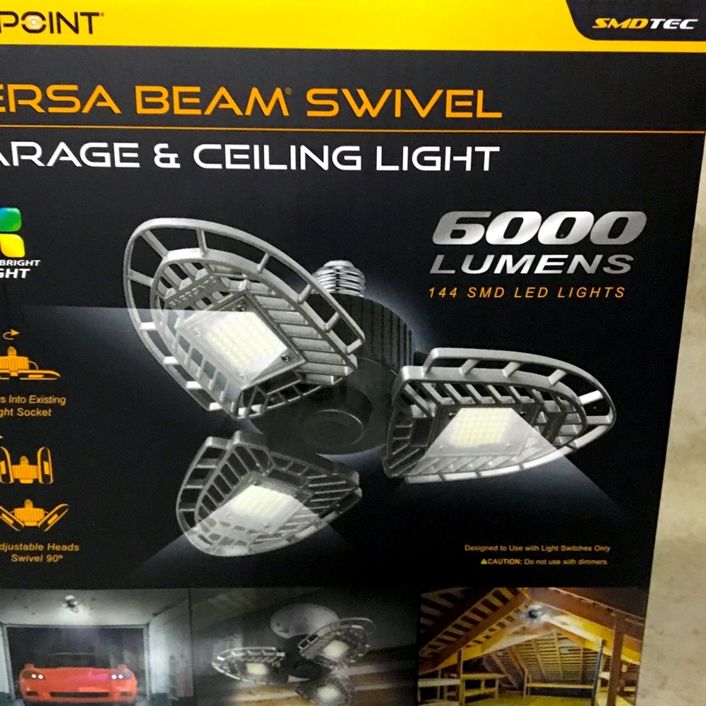 Ultra Bright Garage & Ceiling Swivel light